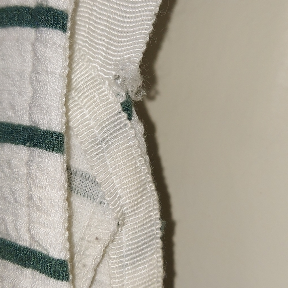 Deletta Anthro white green peplum top Small - Picture 7 of 10